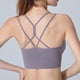 thumbnail image 5 of Ropa interior deportiva para mujer con almohadilla cruzada en la espalda, ropa interior deportiva con cordones, ropa interior de Yoga de soporte medio con copa desmontable, 5 of 5