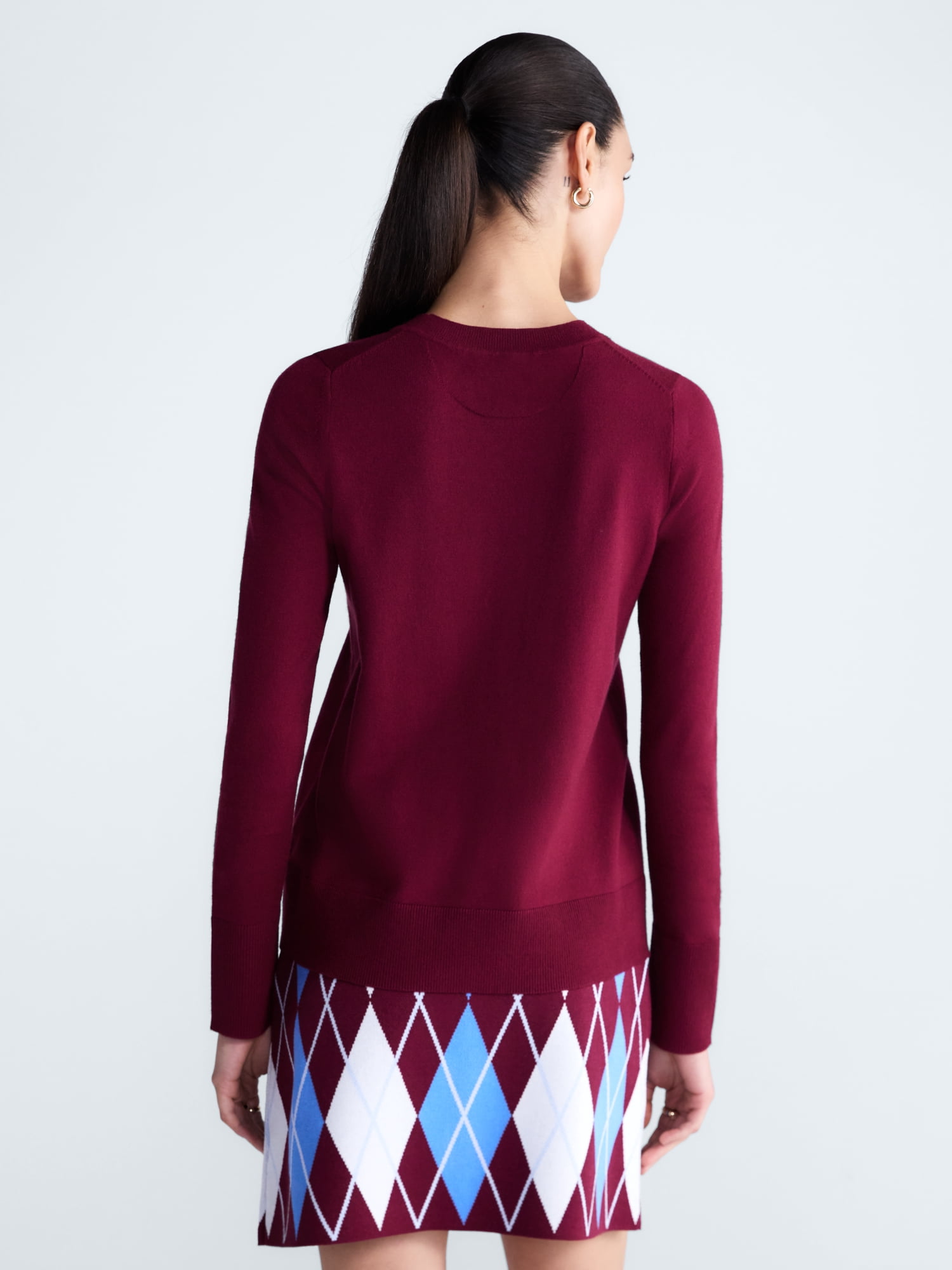 Free Assembly Women's and Women's Plus Cozy Yarn Crewneck Sweater, Midweight, Sizes XS-4X