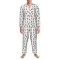thumbnail image 3 of Daiia Milk Tea for Men's Long-Sleeved Pajama Set – Soft & Comfortable Sleepwear Button-Up Pajamas Cozy Lounge Wear-X-Large, 3 of 7