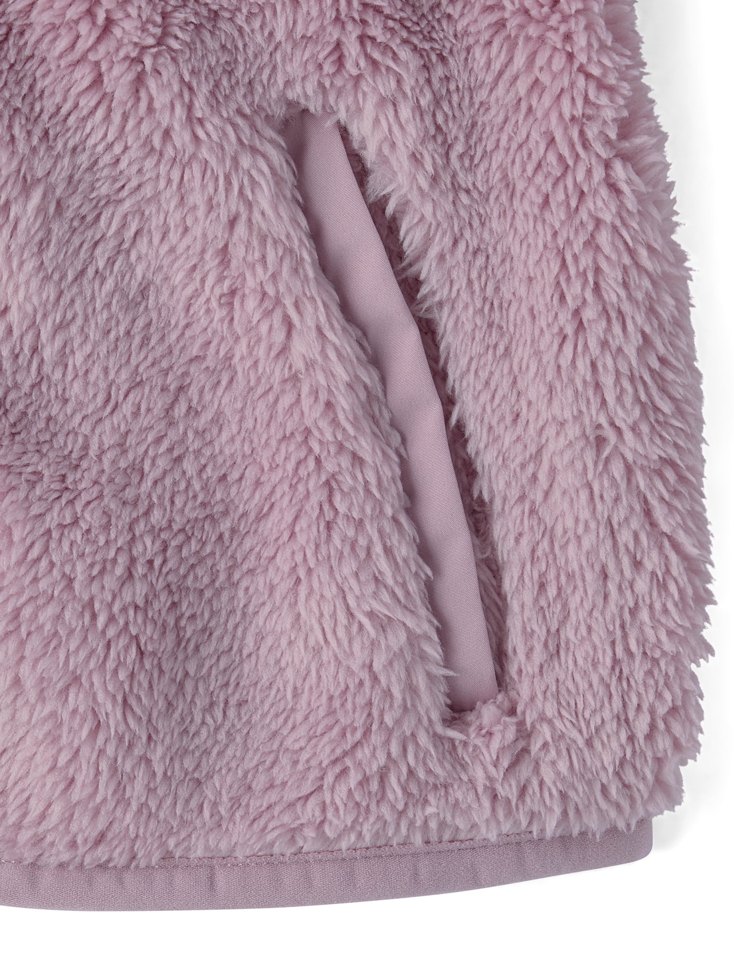 The Children's Place Toddler Girls Long Sleeve Heavyweight Sherpa Zip Up Hoodie, Sizes 12M-5T