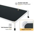 thumbnail image 5 of Chew Proof Elevated Dog Bed - Cooling Raised Pet Cot - Silver Aluminum Frame and Durable Textilene Mesh Fabric, Unique Designed No-Slip Feet for Indoor or Outdoor Use, Black Silver, X Large, 5 of 5