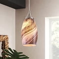 thumbnail image 7 of Aiwen Farmhouse Kichen Island Pendant Lights Fixtures Blue Hand Blown Marble Art Glass Pendant Lighting Brushed Nickel Finish Modern Hanging Light for Dining Room Foyer Hallway, 7 of 7