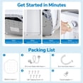thumbnail image 5 of Portable Washing Machine, 1.06 cu.ft Compact Automatic Washer and Dryer with LED Display,10 washing modes for Apartment, RV, Dorm, Home, White, 5 of 6