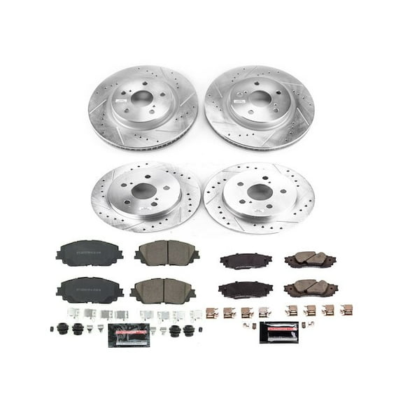 Front and Rear Brake Pad and Rotor Kit - Compatible with 2019 - 2024 Toyota RAV4 2020 2021 2022 2023