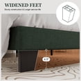 thumbnail image 5 of Amolife King Bed Frame, Platform Bed Frame with Chenile Fabric Upholstered Slat Headboard, Green, 5 of 7