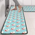 thumbnail image 2 of Kitchen Rugs Sets Of 2,Light Blue Christmas Santa Pattern Anti Fatigue Kitchen Mat Rugs Non Slip Washable,Decorative Kitchen Floor Mats for Kitchen,Sink,Laundry,17"x47"+17"x47", 2 of 5