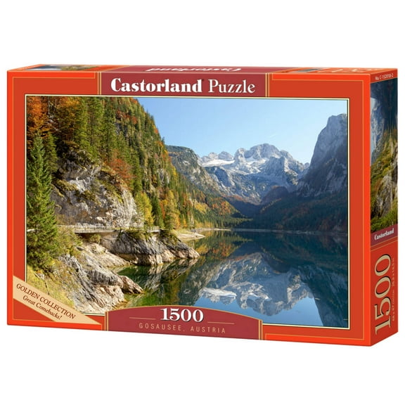 1500 Piece Jigsaw Puzzles, Gosausee, Austria, Idyllic puzzle, Mountain view, Adult Puzzles, Castorland C-152018-2