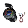 thumbnail image 1 of 12V 18W Type C PD Outlet Fast Charger Charging Station For Phone QC 3.0 Dual USB Charger Socket Universal Phone Tablet Charge ,Easy to Use, 1 of 7