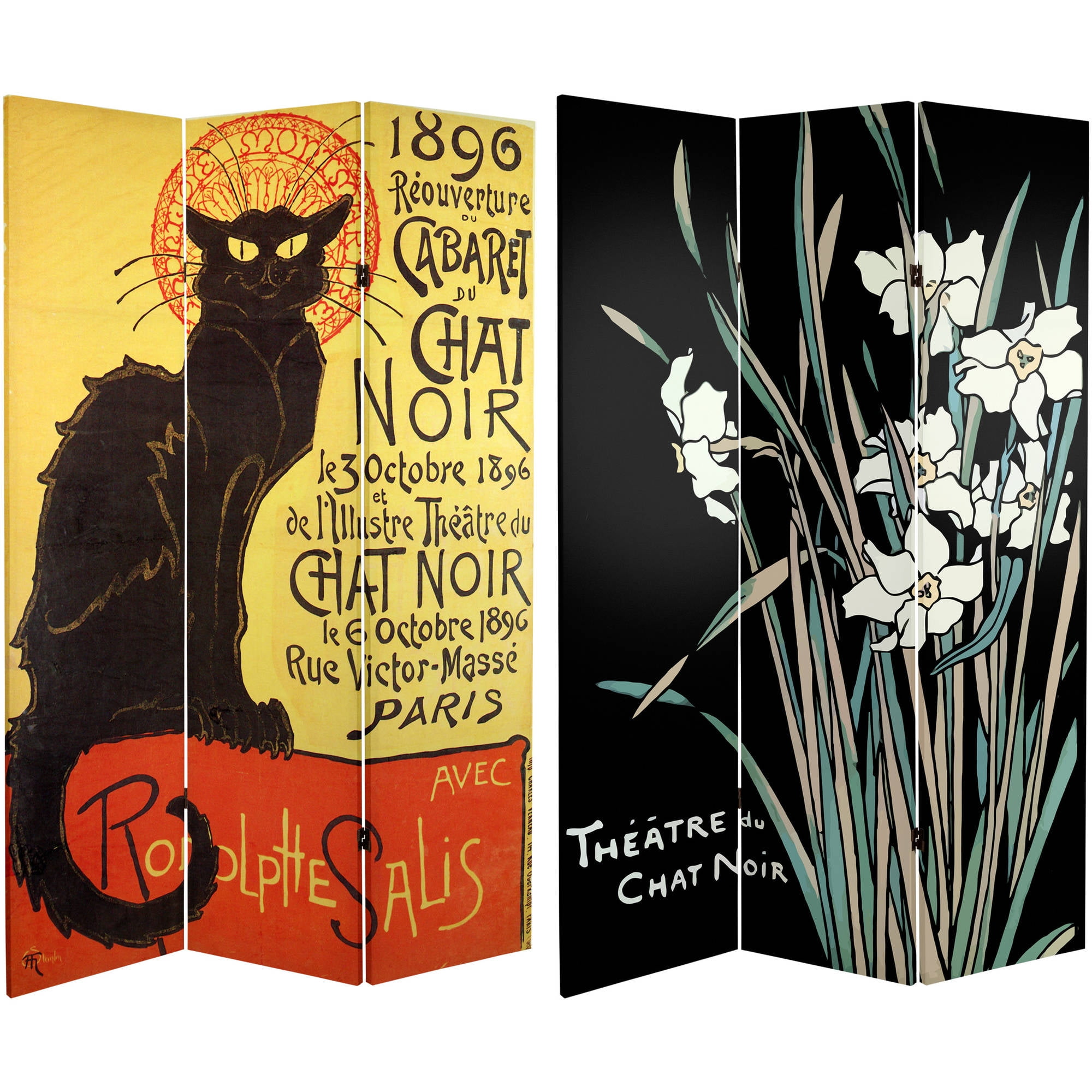 Oriental Furniture 6 Ft Tall Double Sided Chat Noir Room Divider 3 Panel Walmart Com Walmart Com Oriental Furniture 6 Ft Tall Double Sided Chat Noir Room Divider 3 Panel Walmart Com Walmart Com