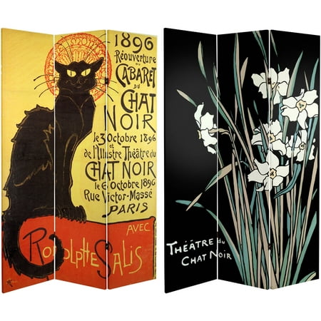 6' Tall Double Sided Chat Noir Room Divider