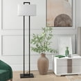 thumbnail image 4 of Evelyn&Zoe Adair 68" Tall Floor Lamp with Fabric Shade, Blackened Bronze/White, 4 of 8
