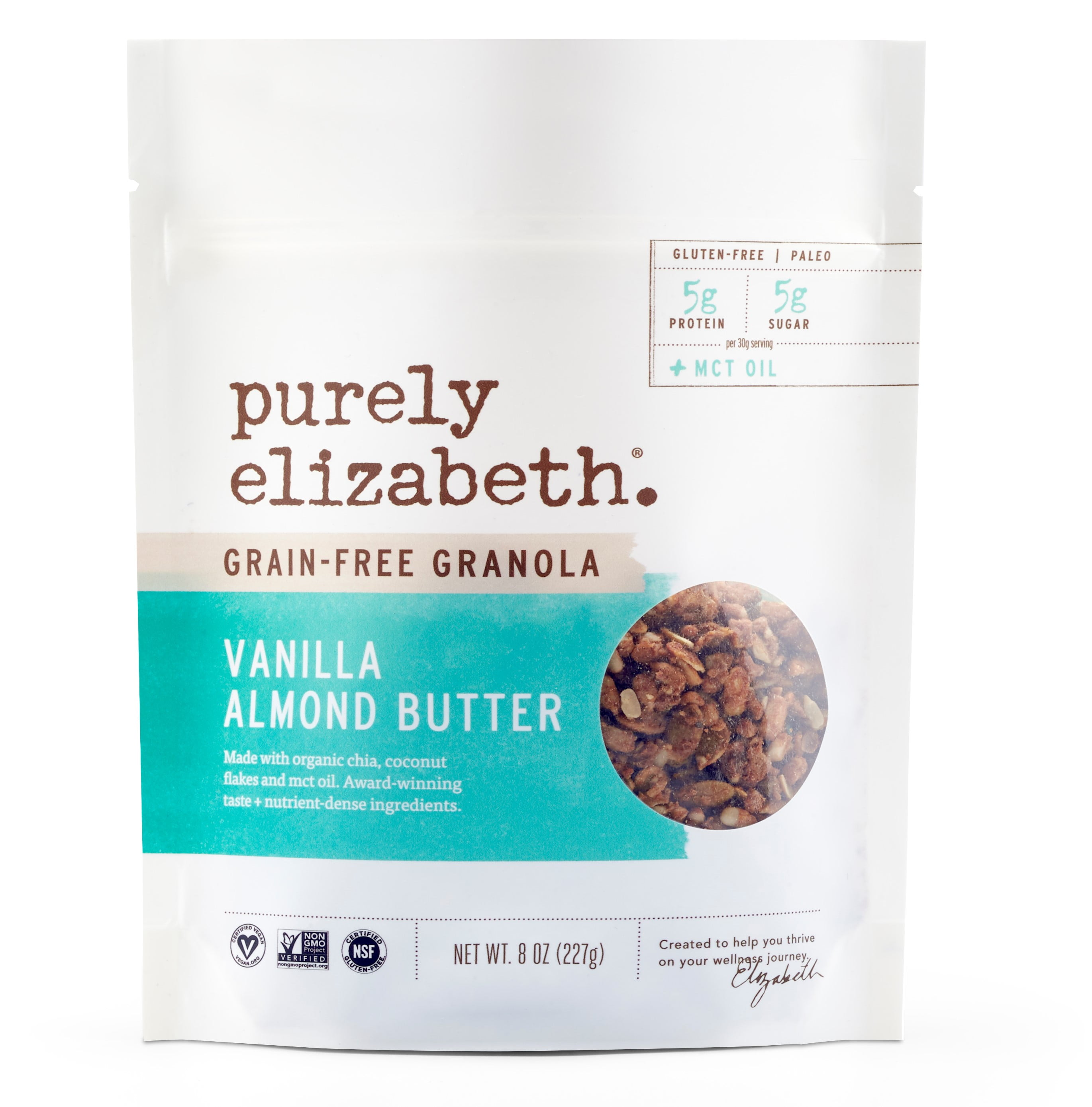 Purely Elizabeth Grain Free Granola Vanilla Almond Butter with MCT 8 oz