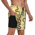 thumbnail image 3 of Picia Various Snake pattern Mens Swim Trunks with Compression Liner Stretch Beach Shorts Quick Dry with Zipper Pockets No-Chafing Board Shorts-Small, 3 of 9