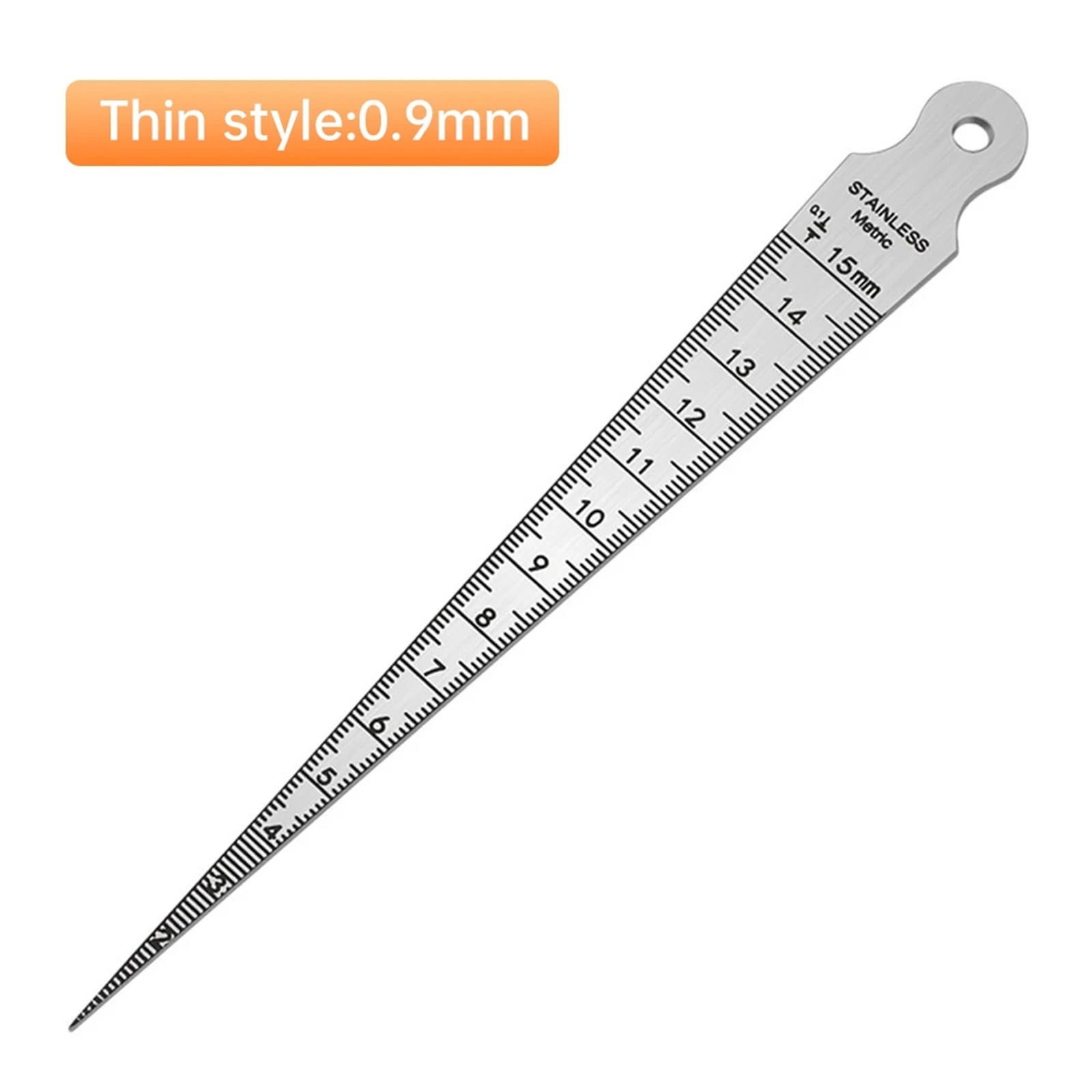 1PC Taper Gauge Feeler 1-15mm Stainless Steel Gap Hole Measuring Tool Double Side Wedge Aperture Scale ,Corrosion-Resistant