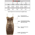 thumbnail image 7 of PrettyGuide Women's Glitter Sequin Bodycon Dress Sexy Tube Top Spaghetti Strap Mini Party Dress Clubwear Night Out, 7 of 7