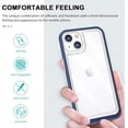 thumbnail image 4 of Case for iPhone 14 Plus 5G,Slim Thin Soft TPU Bumper & Hard PC Transparent Back Shockproof Scratch Resistant Protective Phone Case for iPhone 14 Plus 5G 2022 6.7 inch (Blue), 4 of 15