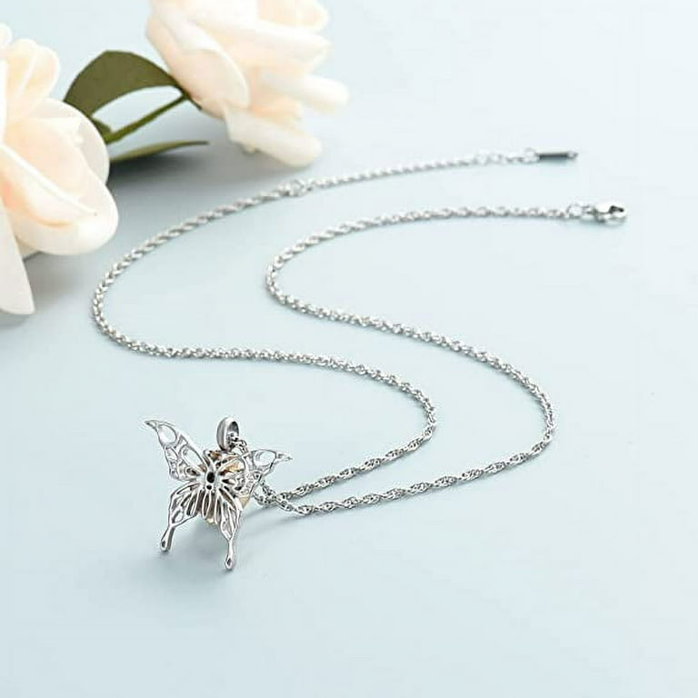 Adjustable Necklace Mamma Mia Butterfly Necklace Butterfly Heart