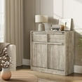 thumbnail image 3 of Modern Multi-Size Sideboard Buffet Cabinet - Wood Grain Panels & Drawer Storage, Perfect for Kitchen/Dining Room, 3 of 7