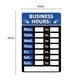 thumbnail image 2 of Señal de horario comercial Señales de horas de operación para ventana / puerta (azul) JShteea  Libre de BPA, 2 of 8