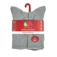 thumbnail image 6 of Fruit of the Loom Men's All Day Comfort Active Crew Socks Sizes 6-12, Gray (6-Pack), 6 of 8