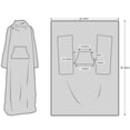 thumbnail image 4 of Manta con Mangas de Lana 150x180CM con Mangas y Bolsillos para Adultos Mantas y Cuadros de Franela antiestáticas cálidas y Suaves TV Acogedora para Mujeres Hombres Regalo, Gris Gonce, 4 of 5