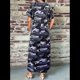 thumbnail image 5 of Vestido Camisero Informal de Verano para Mujer, Holgado, de Corta, Estilo Camuflaje, con Bolsillo Azul M, 5 of 8