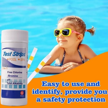 SHAPERME 50Pcs Chlorine Dip ph Test Strips Hot Tub Swimming Pool PH Tester Paper Water
