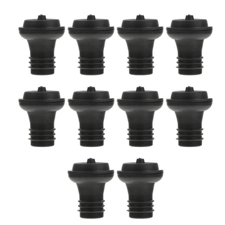 

10pcs Vacuum Wine Bottle Stoppers Pourer Stoppers for Red Wine (Black)