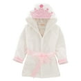 Lcxweerr Toddler Girls Bathrobes Kids Hooded Robes Plush Warm Fleece