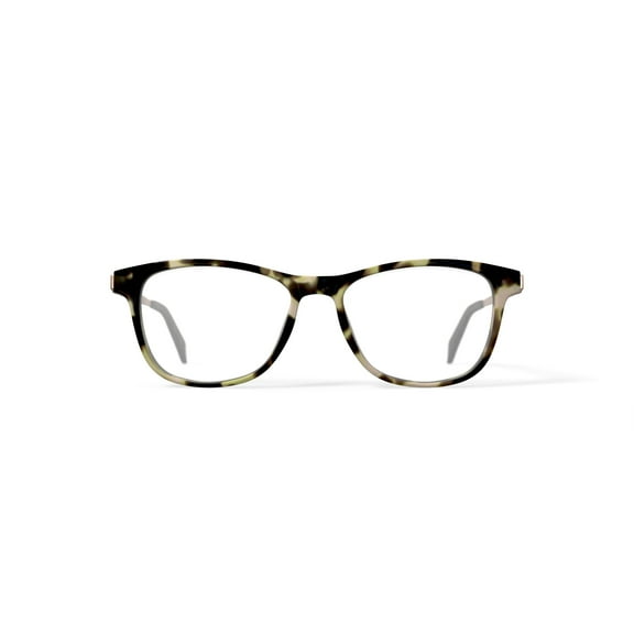 Bio Eyes Women's Opal Square Prescription Eyeglasses with Case, Brown Tortoise