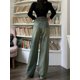 thumbnail image 3 of Pantalones vaqueros de estilo Y2K para mujer, Jeans azules sueltos de calle alta con patas anchas, Pantalones rectos de cintura alta, Retro, 3 of 4