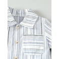 thumbnail image 6 of Biezeib Baby Boys Shorts Set, Striped Short Sleeve Shirt with Elastic Waist Shorts Summer Outfit, 6 of 9