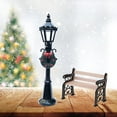 thumbnail image 4 of 2Pcs Miniature Christmas Street Lamp Post Park Bench Seat Mini Street Light Model Dollhouse Xmas Village Pathway Fairy Garden Accessories, 4 of 9