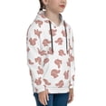 thumbnail image 3 of Fotbe Red Fox Pattern Youth Pullover Hooded Sweatshirt, Boys Hoodie, Kangaroo Pocket Hoodie for Kids Girls -Small, 3 of 6