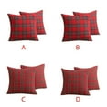 thumbnail image 5 of 2 Pack Christmas Plaid Decorative Throw Pillow Covers Scottish Tartan Cushion Case for Farmhouse Home Holiday Decor Red and Green, 20 x 20 Inches - D, 5 of 6