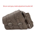 thumbnail image 2 of Speravity Alforja de moto ajustable de Color sólido a prueba de lluvia a prueba de sol decorativa Vintage bolsa de sillín de motocicleta Accesorios para motos Marrón gris Tipo 1, 2 of 6