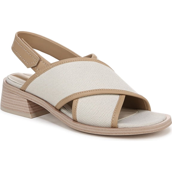 Franco Sarto Women's Silvie Slingback Heel Sandal Natural White 7.5M