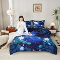 thumbnail image 4 of Castle Fairy Boys Girls Swan Couple Bedding Comforter Set 2pcs,Chic Nature Floral Lotus Twin Comforter Sets Microfiber,Romantic Valentine's Day Breathable Bedding Set,Luxury Bedroom Decor,Reversible, 4 of 8