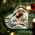 thumbnail image 1 of Fiudx Adornos Navideños de Acrílico, Colgante Religioso Redondo, Decoración Navideña Divertida, Colgante Único para Árbol de Navidad, Decoración Versátil para El Hogar, Fácil de Colgar, 8 Cm de Diáme, 1 of 4