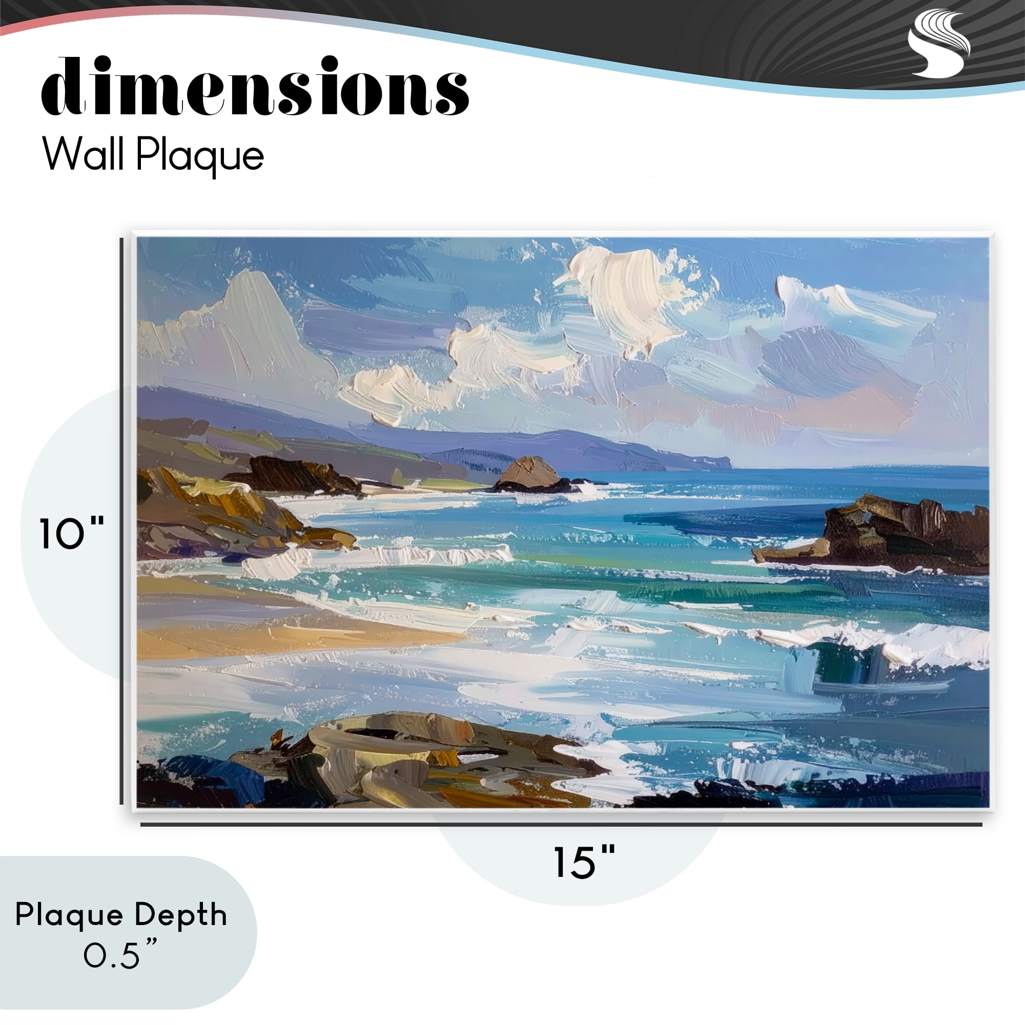 Stupell Industries From Sky To Sea Wall Plaque Art, design by Alonza Saunders