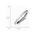 thumbnail image 2 of Solid 925 Sterling Silver CZ Cubic Zirconia Ring (2mm) - Size 8, 2 of 2