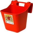 thumbnail image 2 of Little Giant 12 Quart Plastic Hook Over Feeder Mountable Livestock Feed Bucket Red, 2 of 5