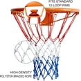 thumbnail image 4 of 2 Pack Heavy Basketball Net Rainproof Sunscreen, Red White Blue Bold Polyester Braided Rope, 12 Loops for Indoor Outdoor Professional Competitions, 4 of 7