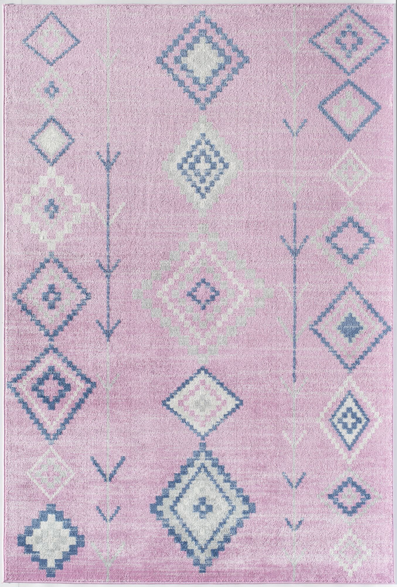 Soleil BR15C Native Pink Tribal Moroccan pink Area Rug, 8'9"x12'