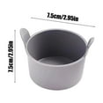 thumbnail image 3 of Dianli Savings Airfryer Silicone Egg Cup Thickened Double Handle Baked Egg Muffin Mold Nonstick Boiled Egg Cup for Air Fryer Oven Microwave Dishwasher Safe Gray 7.5x7.5cm Christmas Gift, 3 of 6