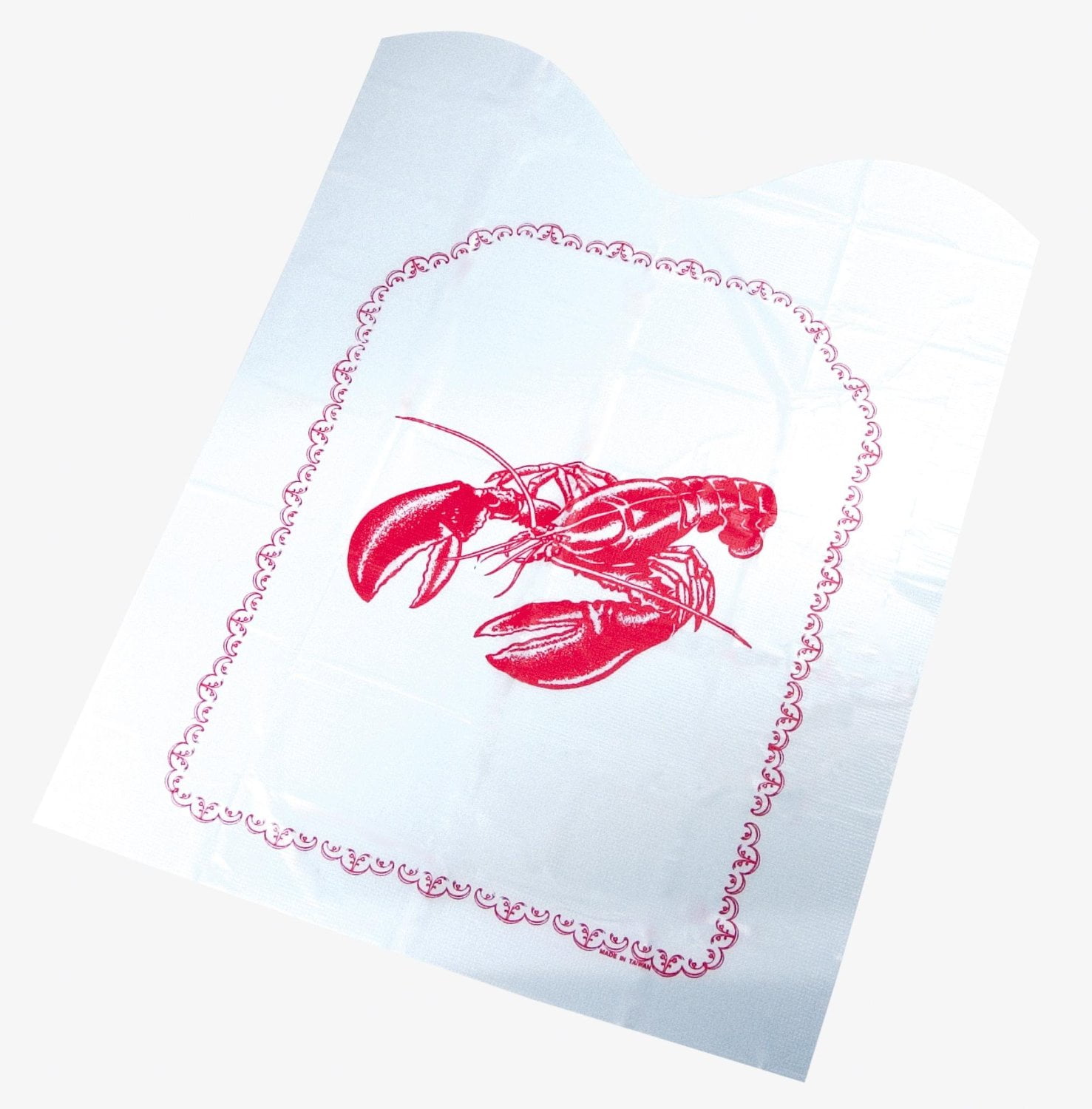 Fox Run Set Of Four Clambake Seafood Disposable Plastic Lobster Bibs Protection