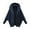 Navy, variant on Fesfesfes Womens Warm Faux Coat Fleece Jacket Winter Solid Long Sleeve Hooded Outerwear