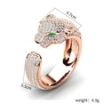 thumbnail image 2 of Lion Ring Pave Zircon Ring, Rose Gold Leopard Ring, 2 of 3