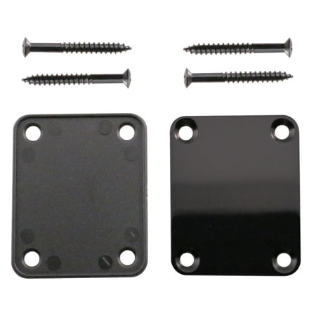 - Seismic Audio Black Replacement 4 Bolt Neck Plate for Fender Strat, Tele and Electric Guitars - SAGA05