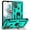 Teal, variant on TJS for Motorola Moto G Play 2023 Phone Case, with Tempered Glass Screen Protector, Impact Resistant Metal Ring Magnetic Support Kickstand Drop Protector Cover for Moto G Play 2023 (Black)